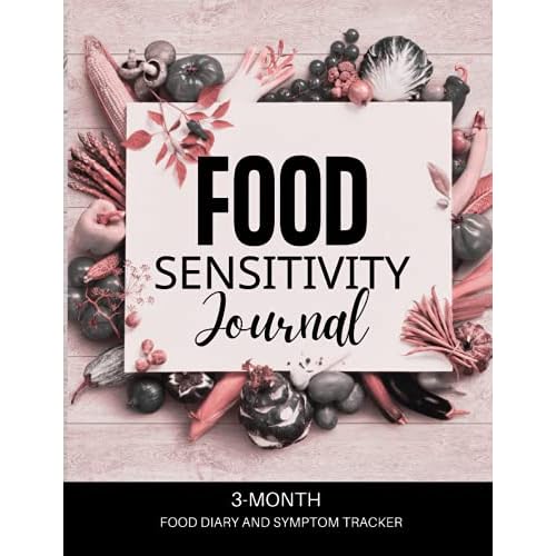 Food Sensitivity Journal: Cute 3-Month Food Diary and Symptom Tracker 134 Pages , Low-FODMAP Food Diary, IBS Diet Notebook, Food Allergy Logbook