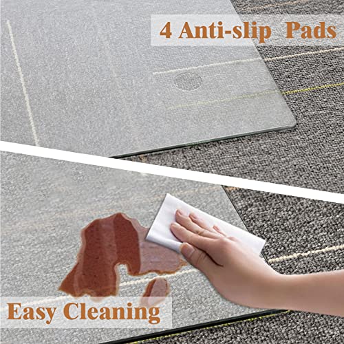 Natsukage A-GE10008-NAT-USAM022 Glass Chair Mat 46 Inch X 53 Inch 1/4 Inch Thick Tempered Glass Office Chair Mats Desk Chair Mat thumb #4