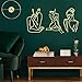 Photect 3 Pcs Metal Wall Art Decor Minimalist Abstract Woman Wall Art metal Modern Line Drawing Wall Art Decor Female Single Line Wall Home Hanging for Bedroom Bathroom Living Room, Gold (Elegant)