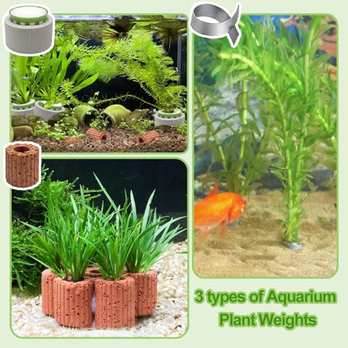 Image of 26 Pack New Upgrade Aquarium Plant Weights, Aquatic Water Plant Fixed Rings, Water Plants Cultivation Fixed Ring Plant Pot for Secure Aquatic Plant Placement (26PCS)