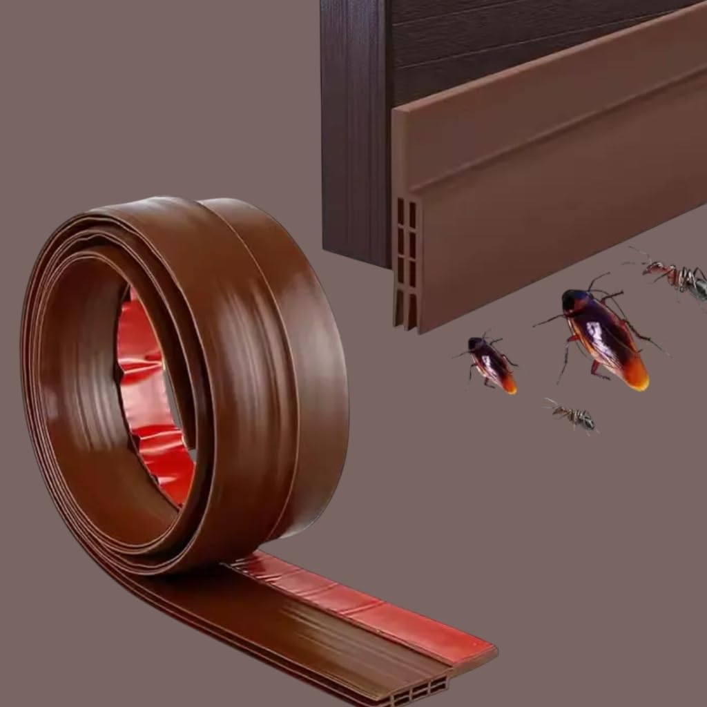 Door Bottom Seal Strip Soundproof Draft Stopper Noise Dust Blocker | Self Adhesive Door Seal Strip Weatherproof Bug and Air Protection-image-36