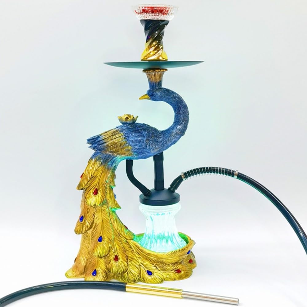 Amazon.co.jp: 孔雀の外観 水タバコ 本体 セット LED シーシャ 水 Amazon.co.jp: 孔雀の外観 水タバコ 本体 セット LED シーシャ 水