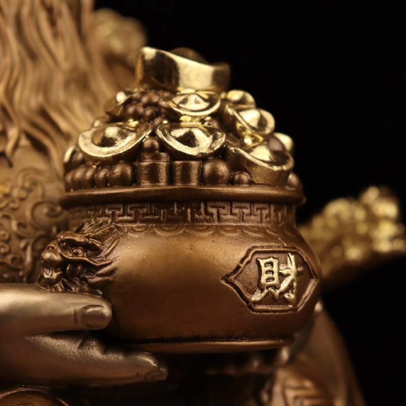 Posąg Buddy do wnętrz sklep czci bogactwa rzeźba rzeźba mosiężna statua buddy ozdoby do domu feng shui dekoracja medytacyjna statua buddy rzeźba