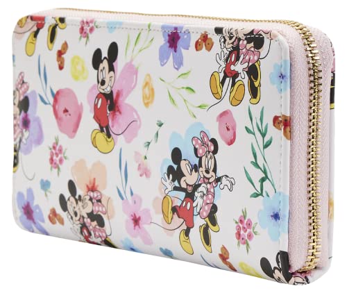 Loungefly Disney Mickey Minnie Mouse Wallet Zip Clutch Aop Floral #TOP1