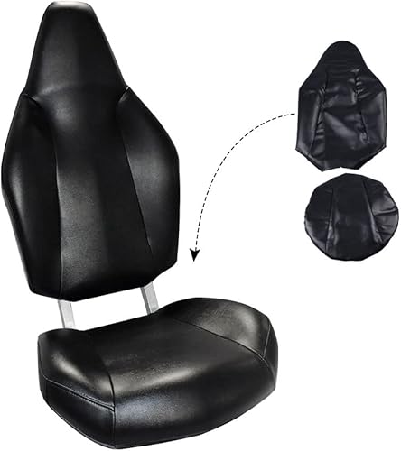 CHEDA Juego de 2 fundas de asiento trasero y fundas de asiento, compatibles con Polaris RZR 570 800 900 2008+, cuero estándar negro