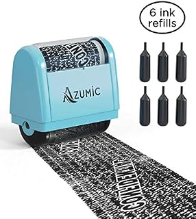 Azumic Confidential Address Blocker Anti Prevention Identity Theft Protection Roller Stamp 6 Pack