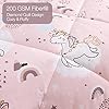 JSD Pink Unicorn Kids Comforter Set Twin Size, 2 Piece Girls Rainbow Microfiber Comforter with Pillow Sham, Lightweight All Season Washable #4