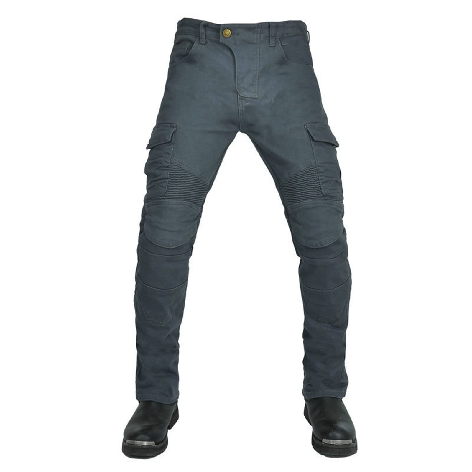 Jeans da Moto Pantaloni da Motociclista in Denim Impermeabili Protezione Impermeabile Pantaloni da Moto da Ciclismo Jeans da Motociclista Elasticizzati con 4 Protezioni