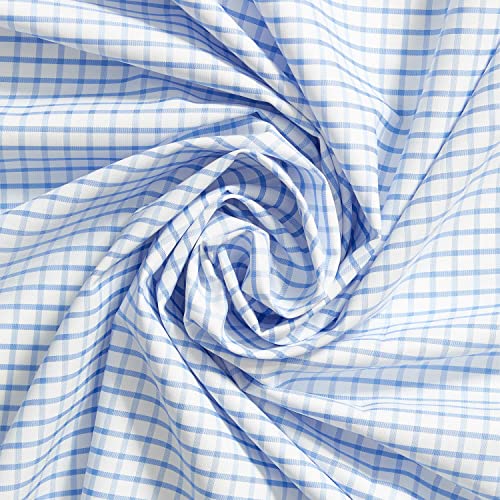 Premium Light Blue Gingham Check Poplin Fabric – Versatile Shirting Material for Creative Projects by The Yard 3 Premium Light Blue Gingham Check Poplin Fabric – Versatile Shirting Material for Creative Projects by The Yard - Image 2