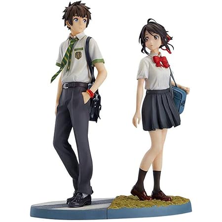 Amazon Co Jp アクションフィギュア 22cmアニメ君の名は 立花瀧フィギュア宮水三葉アクションフィギュアカップルコレクションモデルおもちゃ子供向けギフト 2個のスタチューモデルデコレーション ホビー