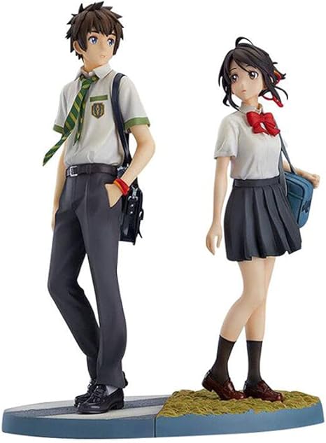 Amazon Co Jp アクションフィギュア 22cmアニメ君の名は 立花瀧フィギュア宮水三葉アクションフィギュアカップルコレクションモデルおもちゃ子供向けギフト 2個のスタチューモデルデコレーション ホビー