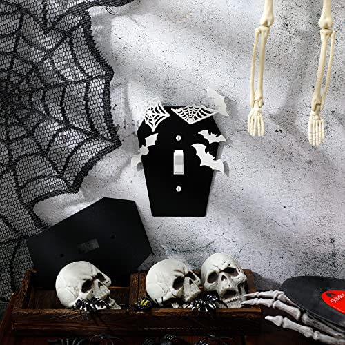 3 Pieces Gothic Coffin Light Switch Cover Wall Plate Halloween Home Decor Switch Cover Coffin Outlet Cover Light Goth Bat Wall Plate Outlet Accessory For Bedroom Home Office (Stylish Style) #TOP4