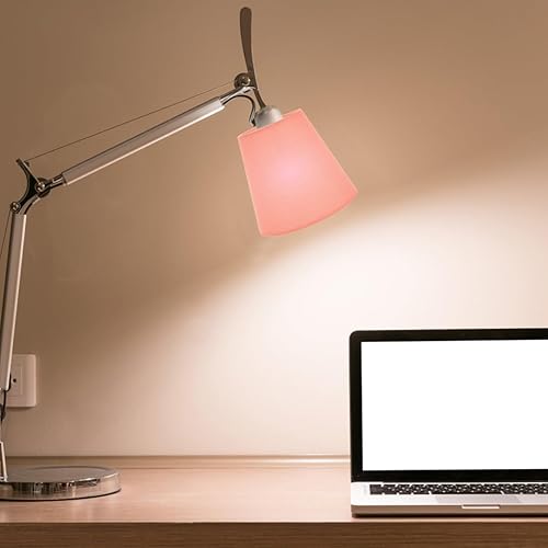 Miniatura 5 de Baluue Pantalla de lámpara rosa, pantallas de repuesto para lámpara de araña, mini pantallas de luz de lino para mesa y techo, colgante de 5.1