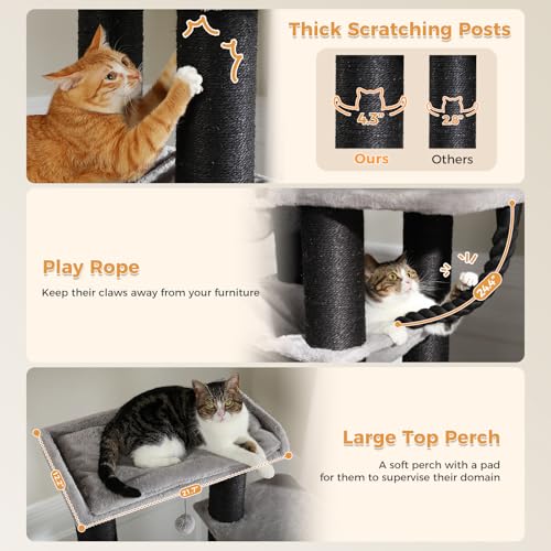 Torre para Gatos XXL resistente, 67" para uso interior miniatura 5