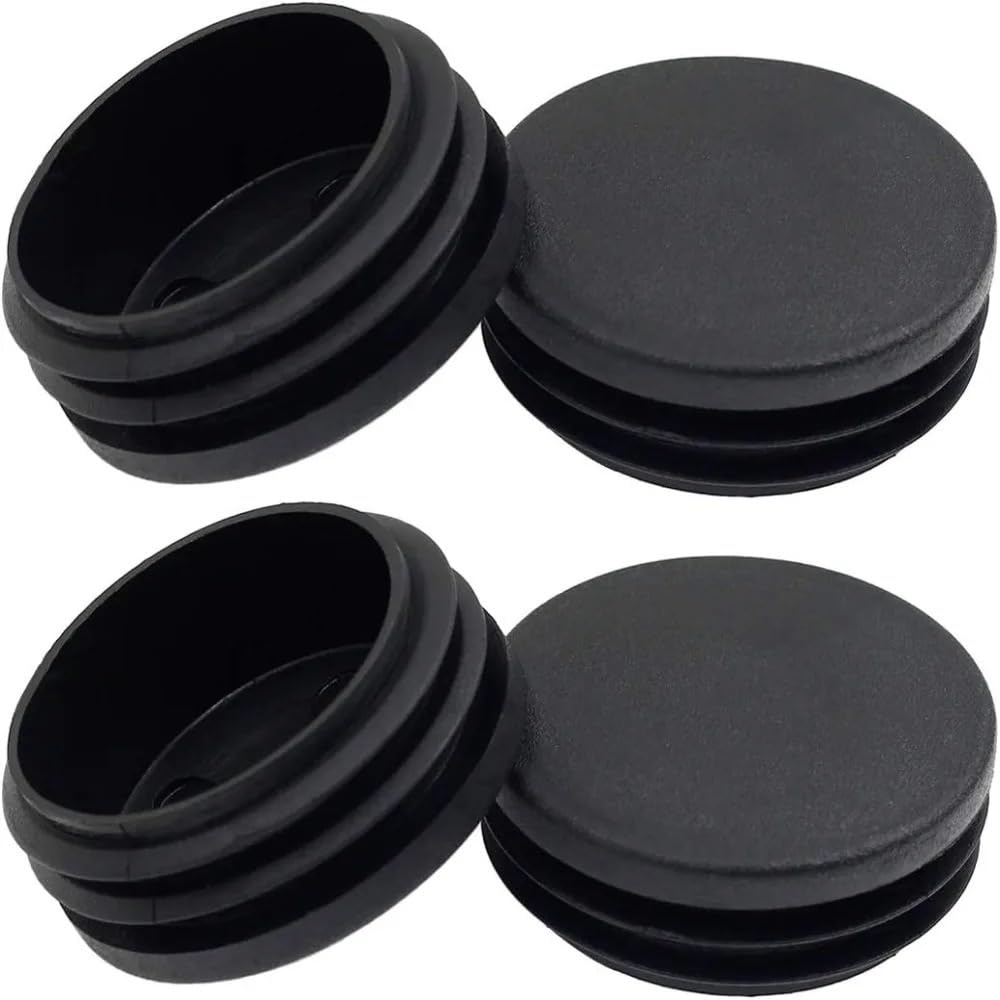 Dasjkdi One Color 100Pcs Round Plastic Plug Blanking End Cap Tube Bung Insert Stopper For Chair Leg Pipe Furniture Finishing 45Mm For Plumbing Systems