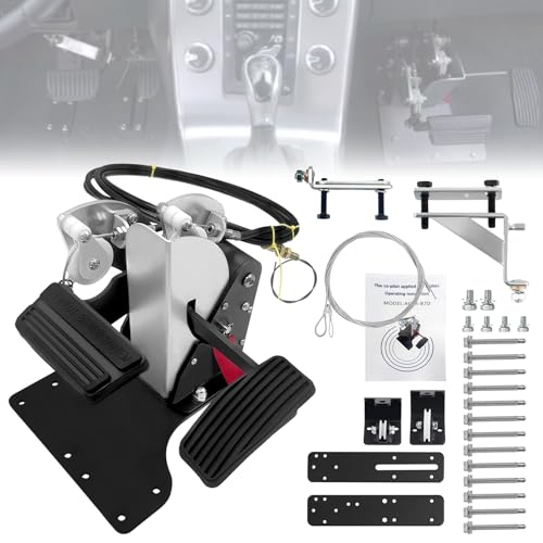 BZLINQUAN Right Hand Drive Conversion Kit Universal Passenger Side Universal Gas and Brake Pedal RHD Conversion Kit for Driver Ed Training Vehicle,Instructors,Postal Vehicle # Replace ACAR-B7D