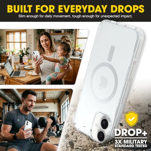 Image of OtterBox iPhone 16 Plus - Symmetry Series Slim MagSafe Case - Clear | 3X Military Drop Protection - Slim - Shockproof - Pocket-Friendly - Raised Edges - Anchor Points - Non-Retail Packaging