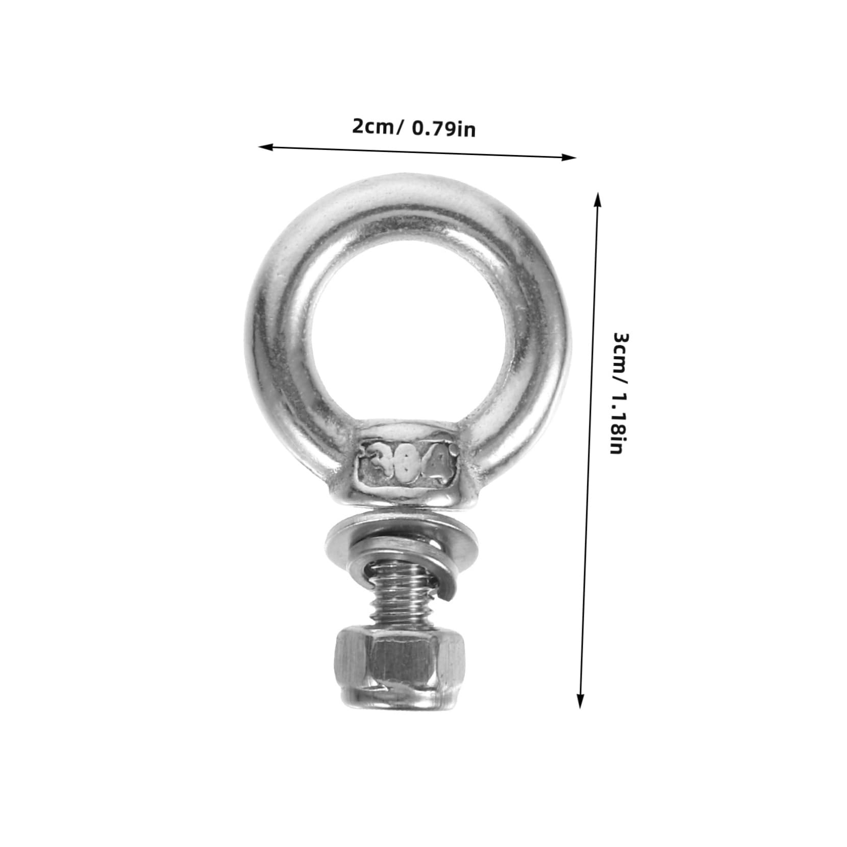 Balacoo 5 Sets Lifting Eye Bolt Stainless Steel Nuts Washers Easy Installation