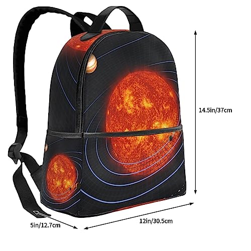 Sac à dos ordinateur portable imprimé galaxie noir avec compartiments multiples mixte
