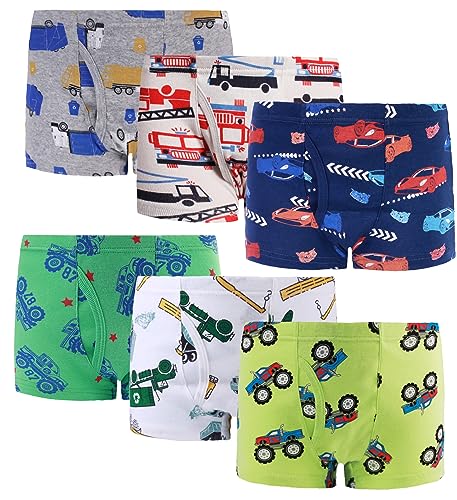 Boboking Little Boys Comfort Breathable Boxer Brief Soft Rruck Underwear Mixed color 3Y 6-Pack