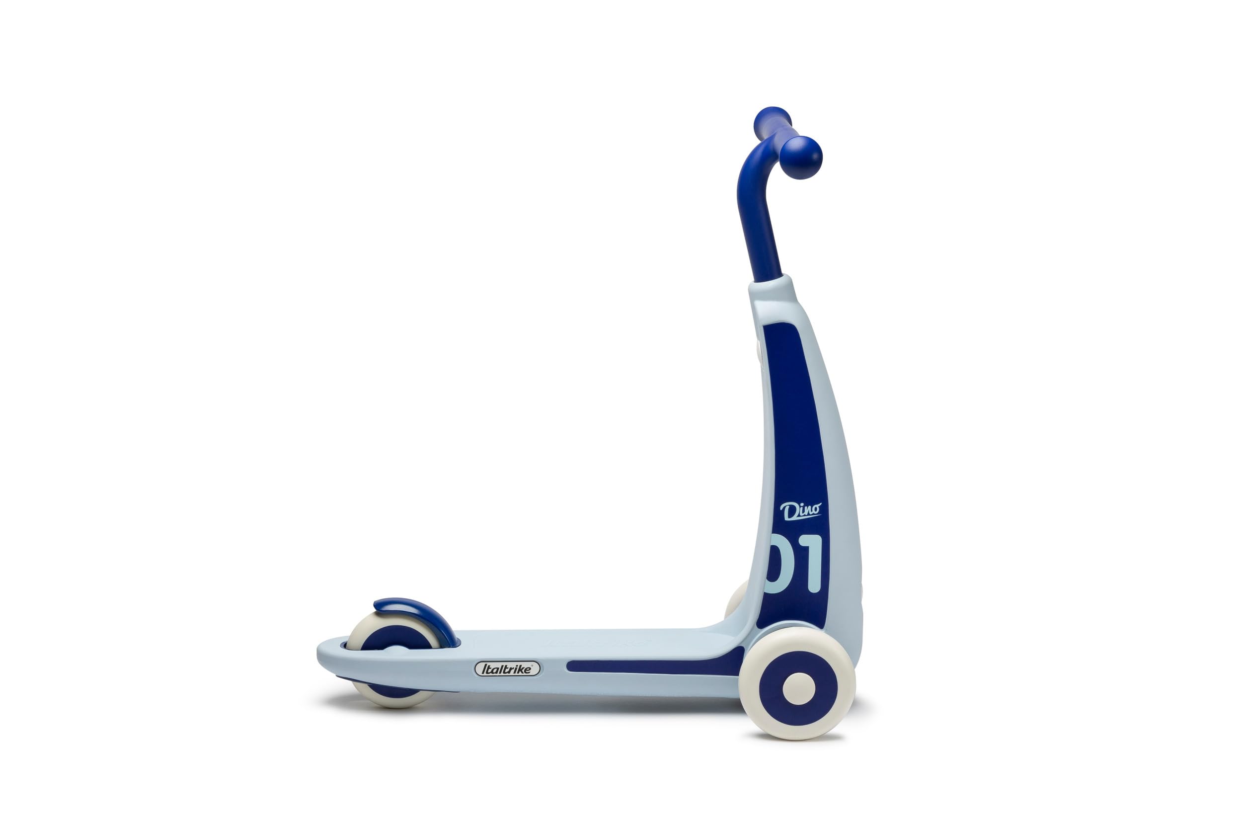 Italtrike Dino Scooter Toy for Toddlers & Kids, Indoor & Outdoor Use, Safe Design, Sturdy Child Safe Wheels, 2-4 Years, Made in Italy (Blue)