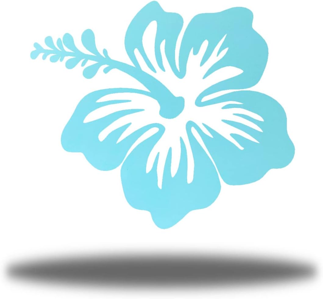 Riverside Designs Hibiscus Flower Garden Metal Wall Art | Made in USA | Multiple Colors and Sizes (Copper, 24" L x 20.50" W)