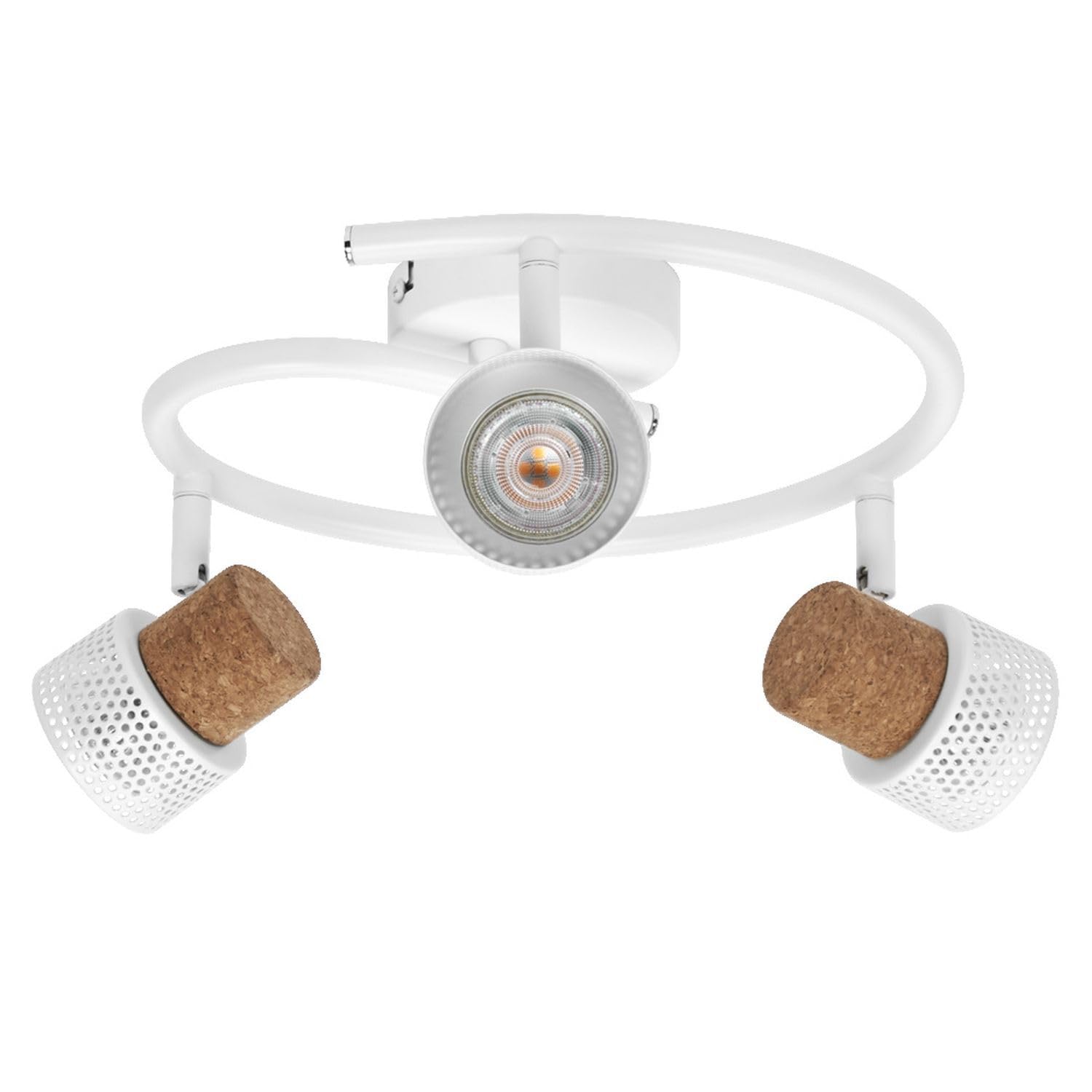 Osram DECOR SPOT CORK Spirale, 3 x 3,4 W, 690 lm, bianco, faretto, teste regolabili, versatili, faretto interno, lampadine LED intercambiabili, dimmerabili, luce bianca calda, GU10