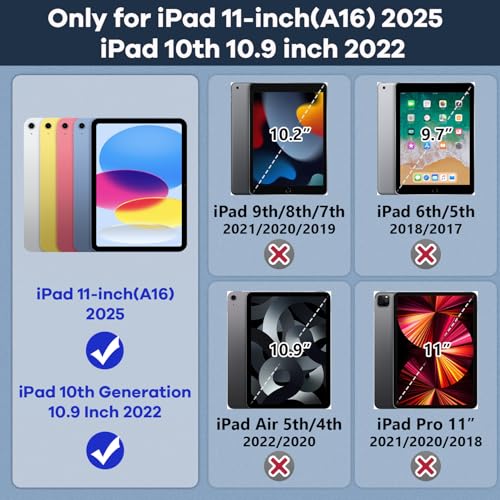 Image of Case for iPad (A16) 11th Generation 11 Inch 2025 / iPad 10th Generation 10.9 Inch 2022, [Built-in Pencil Holder] Heavy Duty Shockproof Rugged Protective Case, Green