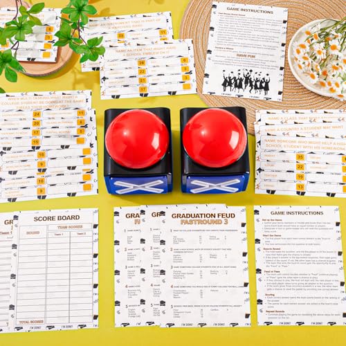 Juego de mesa Graduation Friendly Feud con 2 Buzzers de Respuesta miniatura 3