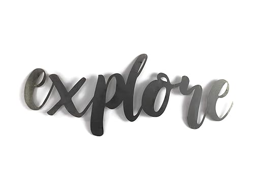 Miniatura 191 de Steel Metal Script Word Art - Various Sizes and Finishes (cheers Small 12.5x6", Raw, Unfinished Steel)