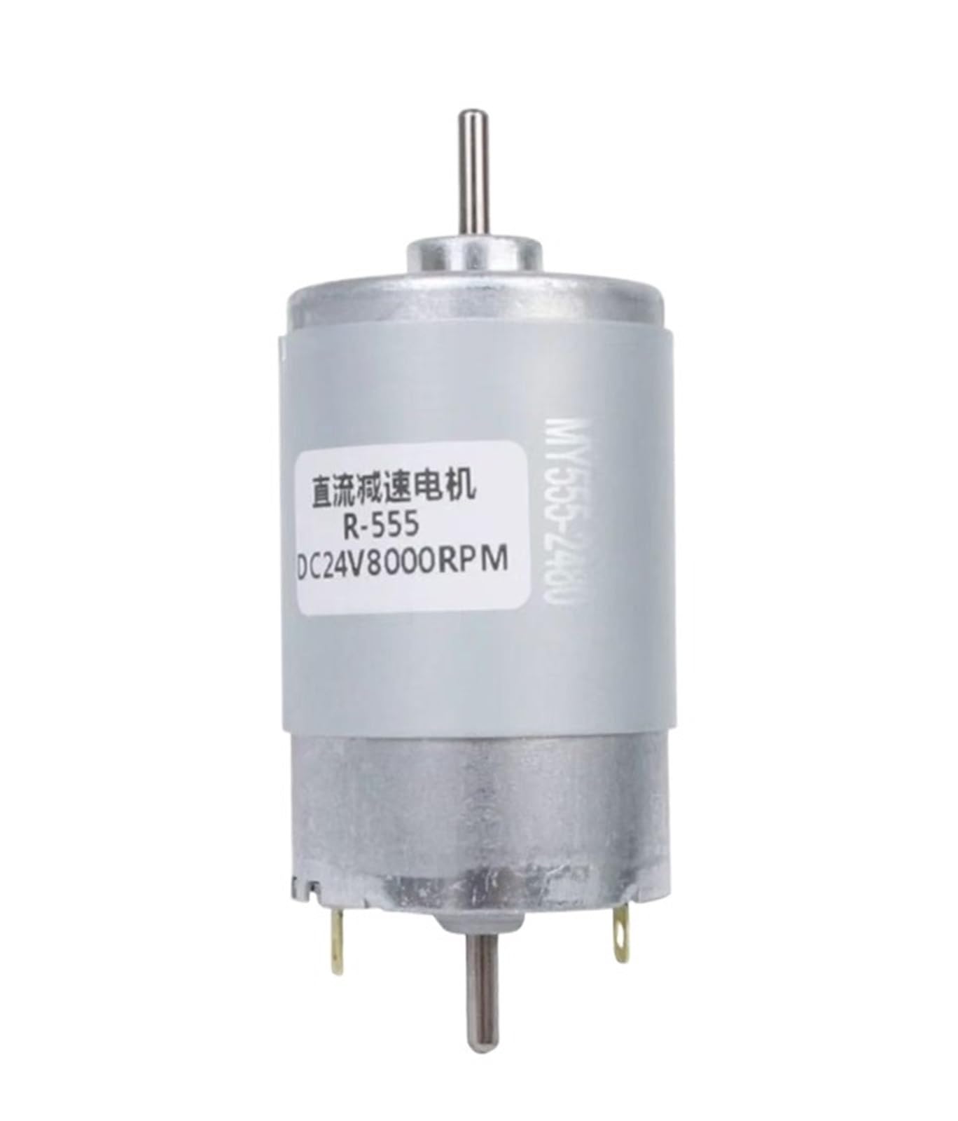 1 x silnik hamujący mikro DC 555, dwuosiowy silnik o dużej prędkości 12 V 24 V, mały silnik (12 V 8000 obr./min)