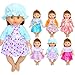 Huang Cheng Toys 6 Sets Baby Doll Clothes for 12-14 Inch Girl Doll,