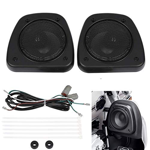 XFMT Black Audio Fairing Lower Speaker Kit Compatible with Harley FLHTC FLHX FLTRX FLHTCUTG 06-13