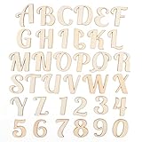 ArtSkills Script Wooden Letters and Numbers - Unfinished Wood Letters for Arts and Crafts Projects, 1.75' - 216 pcs