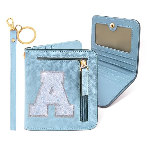 COSHAYSOO Initial RFID Wallet Small for Women Teen Girl Travel Daily Necessities, Compact Bifold...
