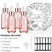 PrettyCare 4 Pack 1oz Dropper Bottles for Essential Oils with Labels, Funnel & Measured Pipettes, 30 ml Leak Proof Rose Glass Essential Oils Bottles- Empty Tincture Bottles for Personal Care & Beauty