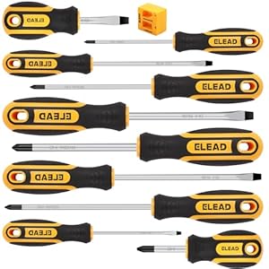 11-piece Screwdriver Set 5 Phillips and 5 Slotted Tips magnetic screwdriver set screw driver work on small screws as well as large. Magnetizer Demagnetizer for Screwdriver Tips Bits and Small Tools
