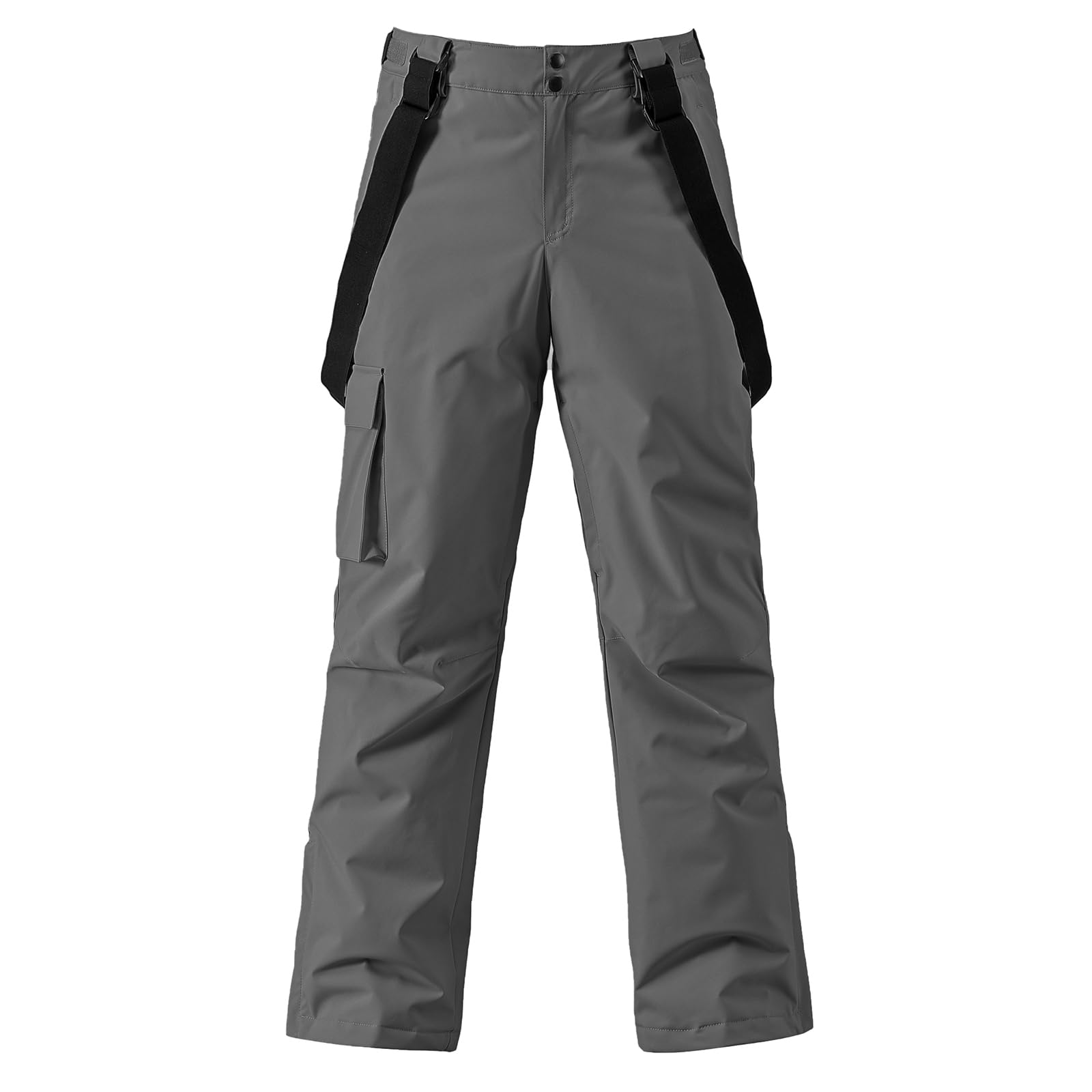 YEEFINE Men's Ski Snow Pants Insulated Waterproof Snowboard Cargo Pants Bibs Regular Fit