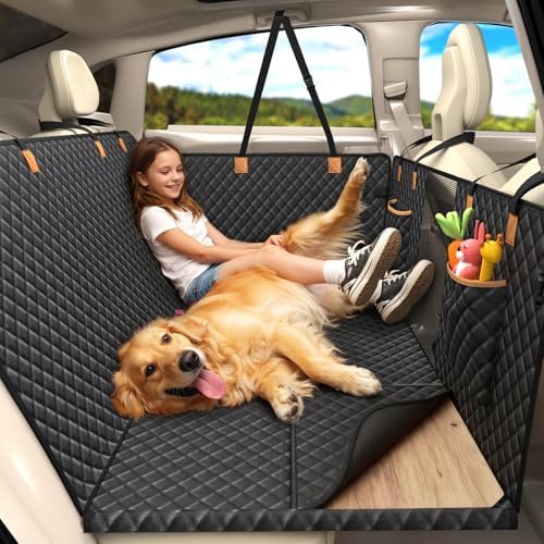 Lekereise 400LBS Hard Bottom Dog Car Hammock - 600D Heavy Duty Wa...