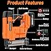 Nail Gun Cordless with Battery 4.0Ah×2, 2-in-1 18 Gauge Brad Nailer & Stapler, Dual Mode Electric Nailer with 1600 Nails and Staples for Woodworking, Home Repairs & DIY
