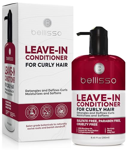 Leave in Conditioner for Curly Hair - Frizz Control for Women and Men - Restores Dry, Damaged and...