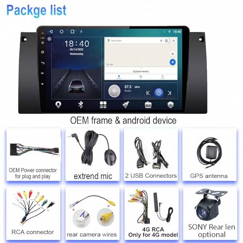 Autoradio portátil Android Auto y pantalla táctil para Baic Beat 7