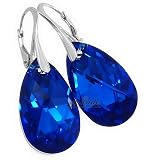 Bellissimi orecchini in argento sterling 925 con cristalli cometi, certificato