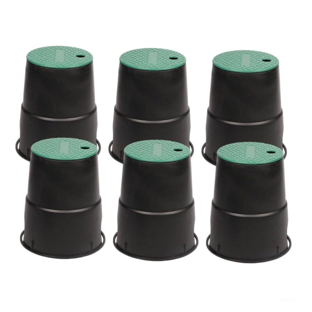 Pozzetto irrigazione rotondo 15cm, set da 6 per valvole elettrovalvole