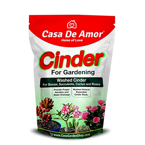Image of Casa De Amor Cinder for Gardening, Washed, for Bonsai, Succulents, Cactus and Roses Soil Mix (Also Called Sinder) (900 gm)
