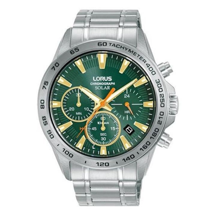 Lorus Orologio cronografo verde a energia solare RZ505AX9