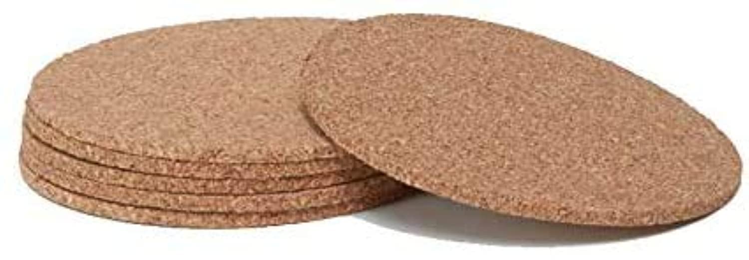 Save the planet Cork Coaster Round - Set of 5pcs - Eco friendly, Biodegradable and Reusable Cork with 5mm thickness -