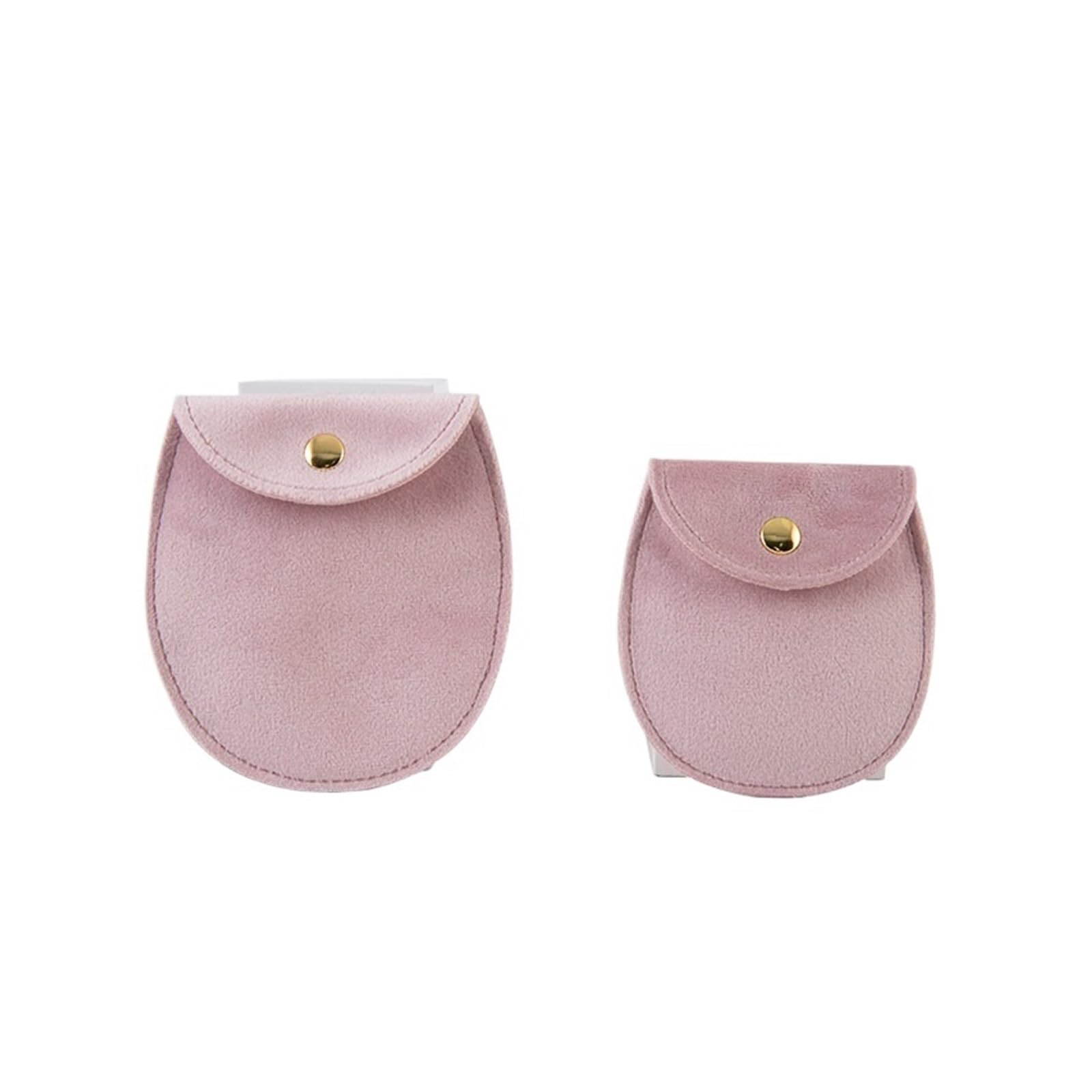 LXLAEOANG Velvet Jewellery Pouches Snap Button Jewellery Pouch Fillet Velvet Bag Envelope Jewelry Necklace Bracelet Storage(Pink-9x10cm)