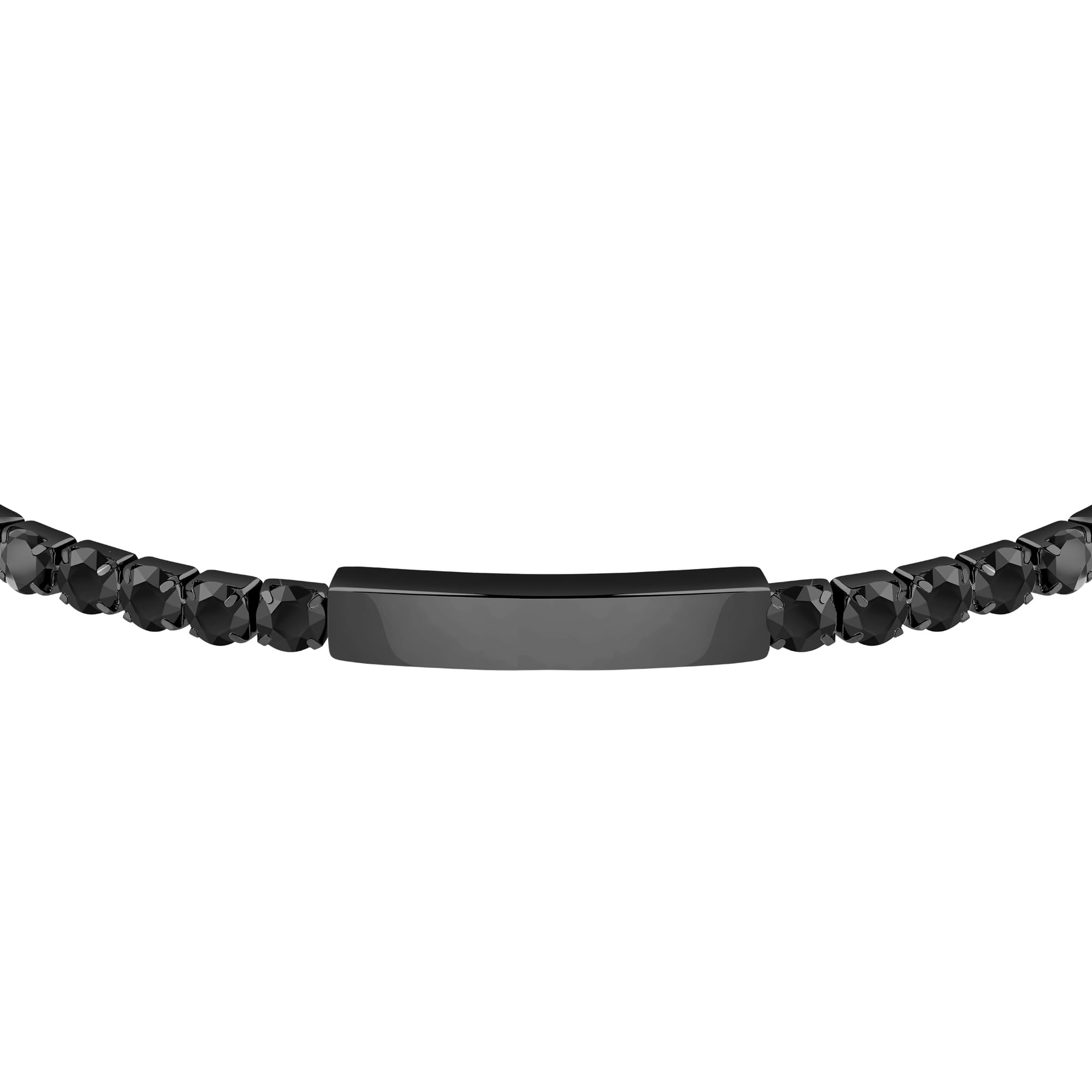 Sector No Limits Tennis bracciale Uomo in Acciaio, zirconi, smalto, ip nero - SANN48