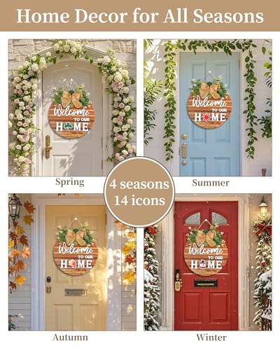 Fall-and-Winter-Interchangeable-Welcome-Hanging-Door-Signs-Personalized-Christmas-Decorated-Wooden-Door-Sign-for-Outside-Front-Door-New-Home-Porch-Decor-for-Homes-and-Houses-Entrance-Wall Fall and Winter Interchangeable Welcome Hanging Door Signs Personalized Christmas Decorated Wooden Door Sign for Outside Front Door New Home Porch Decor for Homes and Houses Entrance Wall